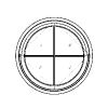 Pivot Window
Circular 4-lite 
Unit Dimension 50" x 50"
7/8" SDL